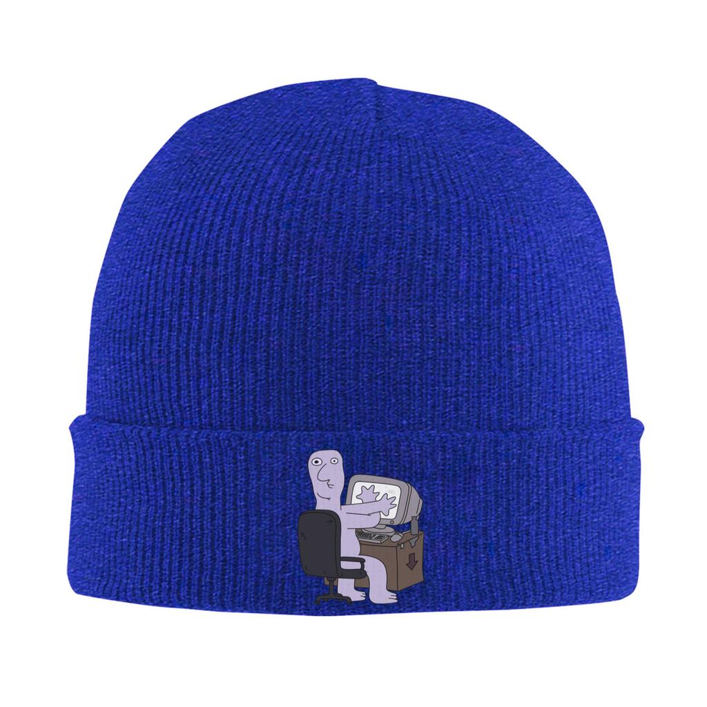 Smiling Friends Beanie Hats Bonnet Hats Unisex Adult Retro Kpop Knit Hat Winter Graphic Elastic Caps