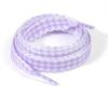 Scalloped Edge Gingham Shoelaces 1.2cm Width Ruffled Plaid Ribbon Laces Multicolor Anti-Slip Knot Decor Strings for Casual Shoes