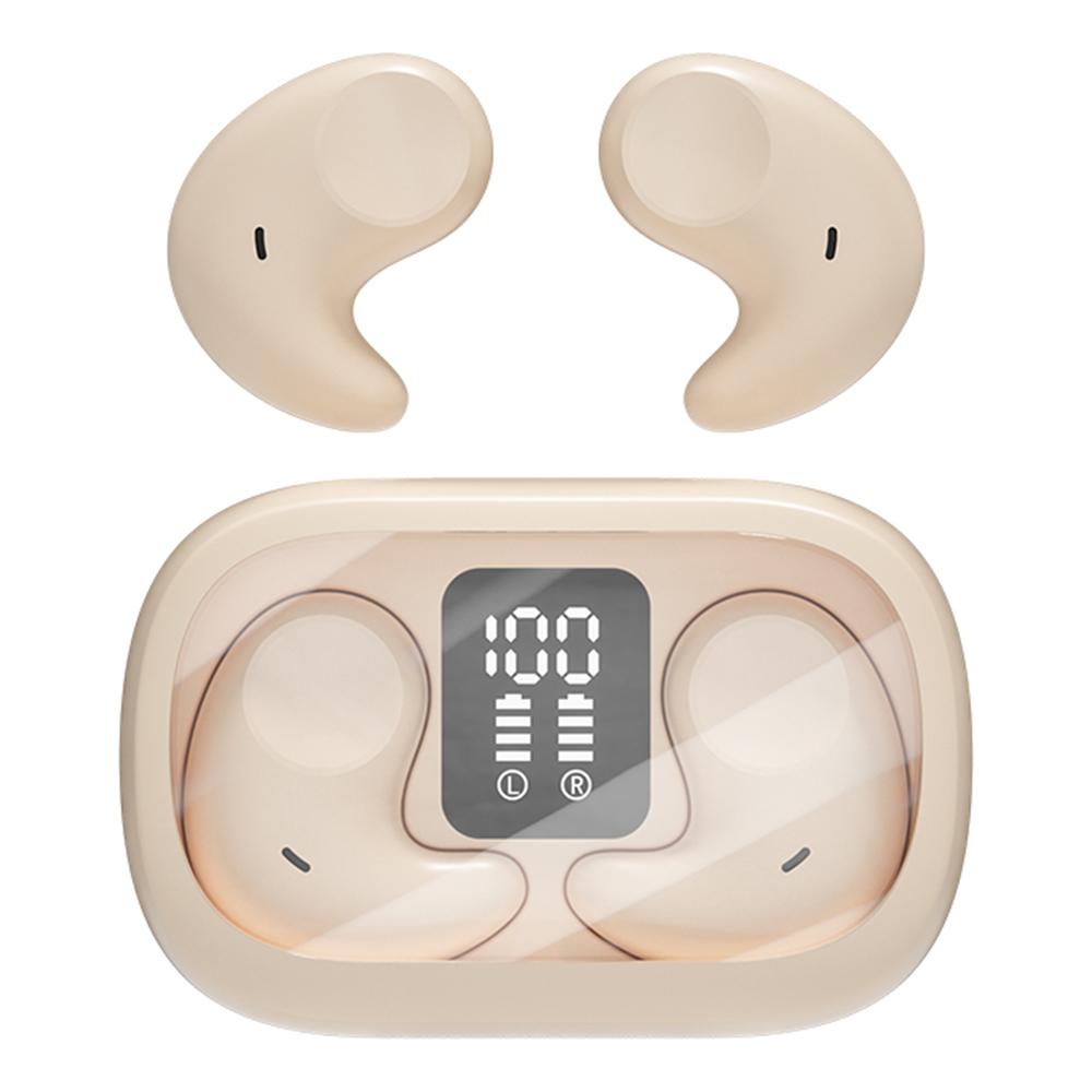

M51 Mini Bluetooth-compatible Earphones Noise Reduction Wireless Sleep Earbuds with Charging Case for Side Sleepers Nude