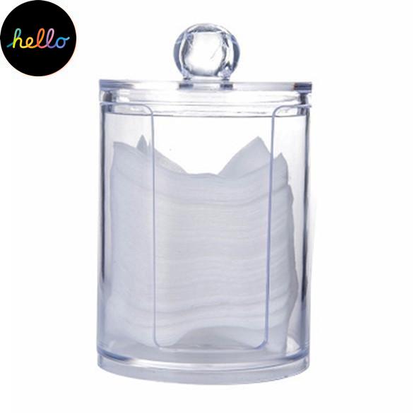 Multifunctional Round Receive Box Makeup Cotton Swab Storage Box Transparent Container Household Products Bathroom Desktop Combined