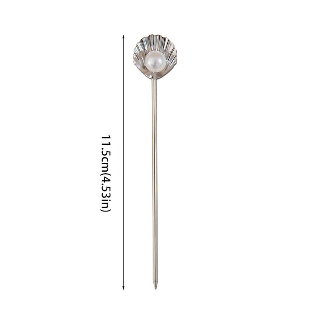 4Pcs Reusable Cocktail Pick 304 Stainless Steel Fruit Fork Kitchen Gadgets Wine Needle  Party