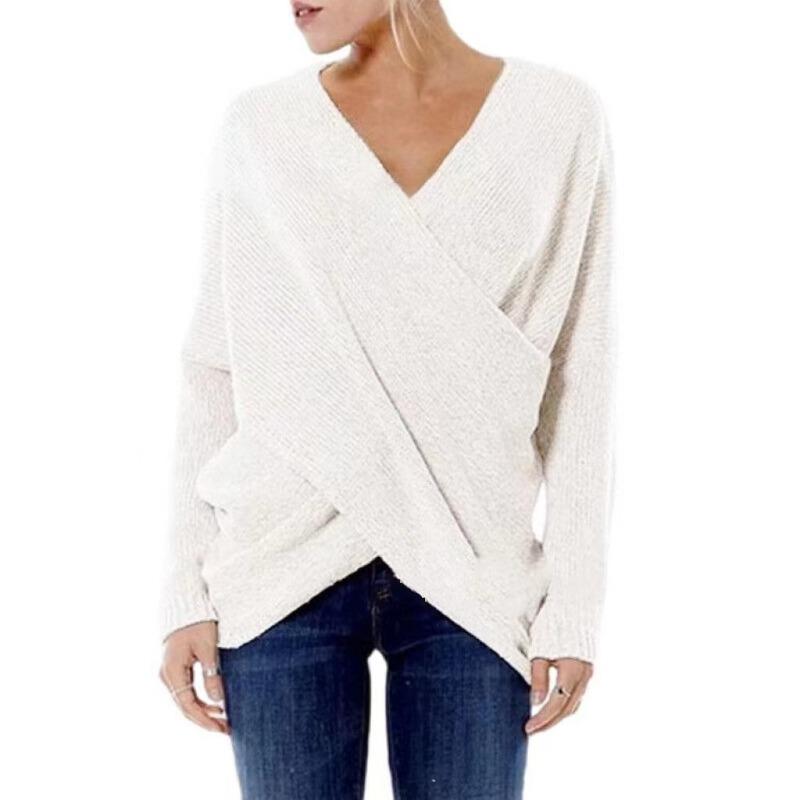 Damen Pullover Tops Plus Size Pullover Damen Strickwaren Langarm Strickpullover