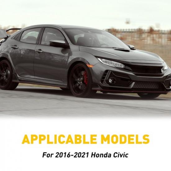 Carbon Fiber Car Door Vinyl Pillar Post Stickers Trim Fits Honda Civic 2016-