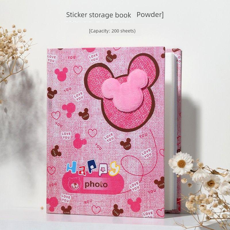 

Super Large Capacity Nail Stickers Storage Book Nail Decals Storage Book Book Storage Display Tools 200 Pieces Sticker storage book [pink] capacity of 200