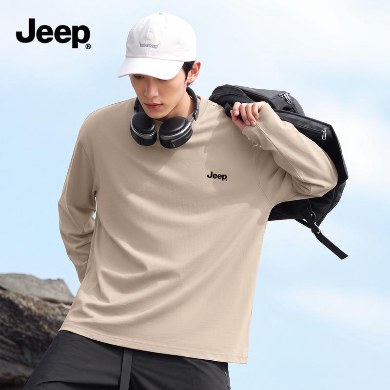 Jeep Men's Pure Cotton Long Sleeve T-Shirt