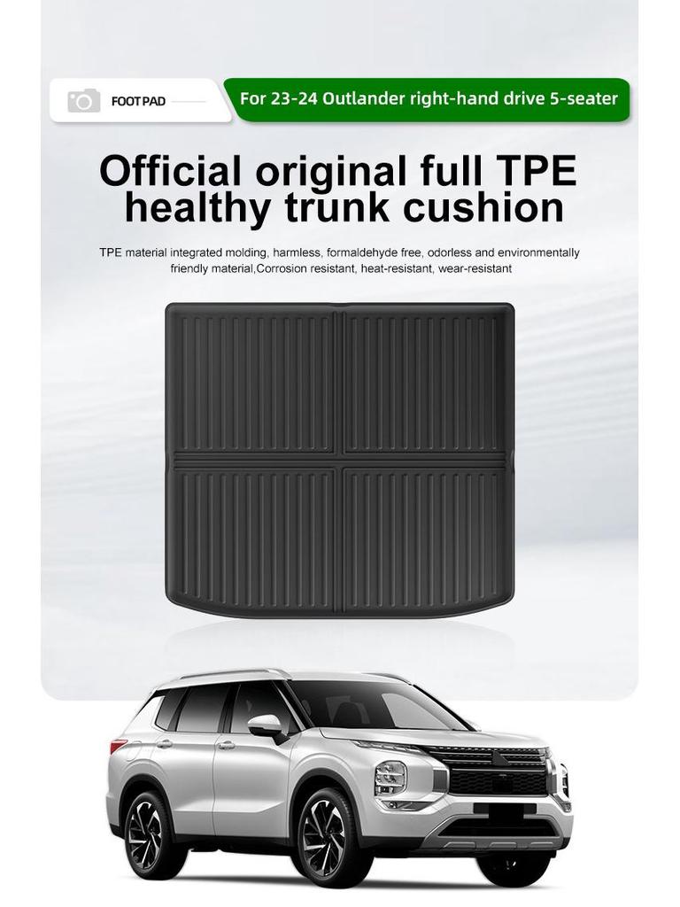 Right-Hand Drive TPE Trunk Mat for 2023-2024 Mitsubishi Outlander