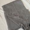Used Faliero Sarti scarf, cashmere blend, gray, plain, spring, summer, lightweight
