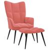 Day and Night - Day and Night Relaxation Armchair with Pink Velvet Stool