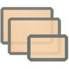 3PC 11/16" Silicone Baking Mat Rectangular Non-Stick Food Safe Baking Mat Nonstick Heat Resistant Oven Mats Toaster Liner Sheet