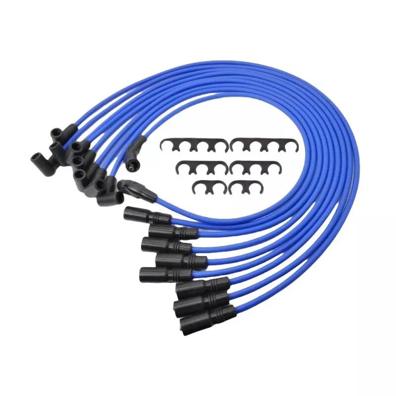 

9 ШТ. Комплект высоковольтных проводов для свечей зажигания 8 мм для двигателя 96-99 GMC Chevrolet, автомобильные инструменты, комплекты аксессуаров синий
