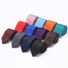Solid Color Necktie Flexible Knitted Tie Easy Maintenances Polyester Fabric Neckwear for Work Holiday Formal Event