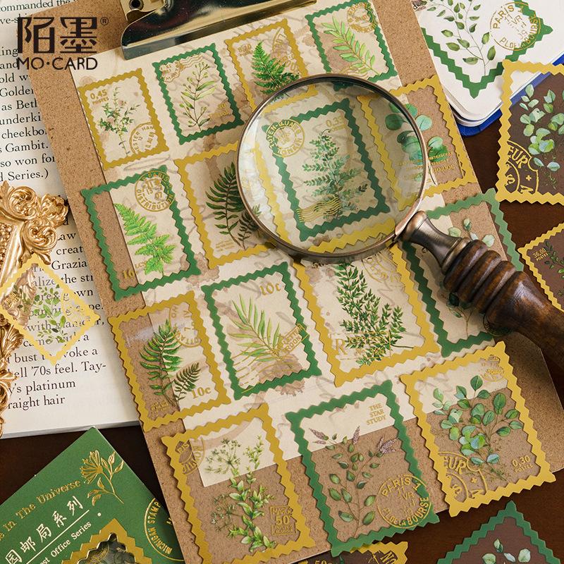 30 Sheets Stamp Border Theme Sticker Pack, Vintage Postmark Lace Decor, Journal Diary Collage Material