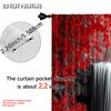 2Pcs Red Forest Waterfall Windows Curtains Waterfall Red Forest Black And Red Natural Landscape Print Curtain For Living Room