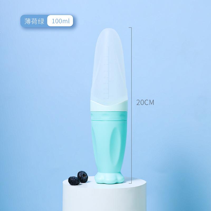 Бутылочка для кормления младенцев, силиконовая детская ложка для кормления овощей и фруктов, бутылочка для риса и хлопьев, детская тарелка