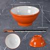 Melamine Noodle Restaurant Bowl - High-Footed, Imitation Porcelain for Wonton, Soup, Beef Rice Noodles, Mala Tang