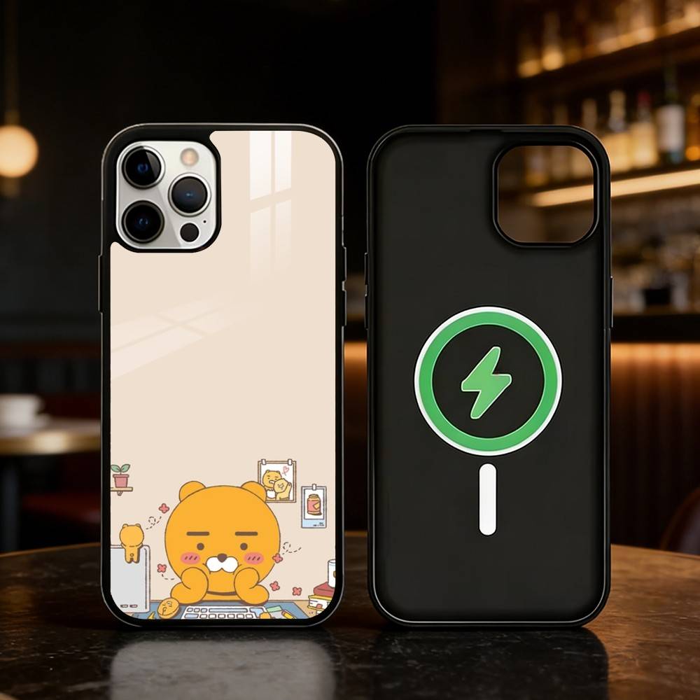 K-Kakao Friends Phone Case For iPhone 17 16 15 14 13 12 Pro Max Plus for Mirror Wireless Magnetic Cover