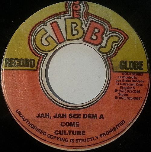 

7inch Record CULTURE Jah Jah See Dem A Come none Joe Gibbs Recor Jamaica Reggae Ska Dub Used