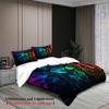 3pcs Geometric Crystal Bedding Sets 3D Printed Rainbow Pattern Duvet Cover Sets With Pillowcases No Filling Cool Visual For Teen