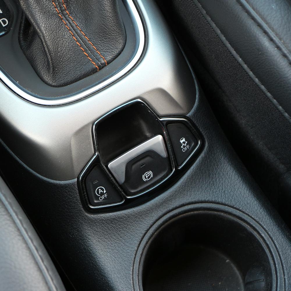 Car Interior Center Console Handbrake Button Cover Trim Sticker for Jeep Compass 2017-2020 Renegade 2015 - 2020