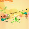 180.34Cm Seesaw, Children's Double Seesaw, Outdoor/ Garden/ School Play Equipment, Anti-slip, Yellow and Green Two-tone Colour Scheme