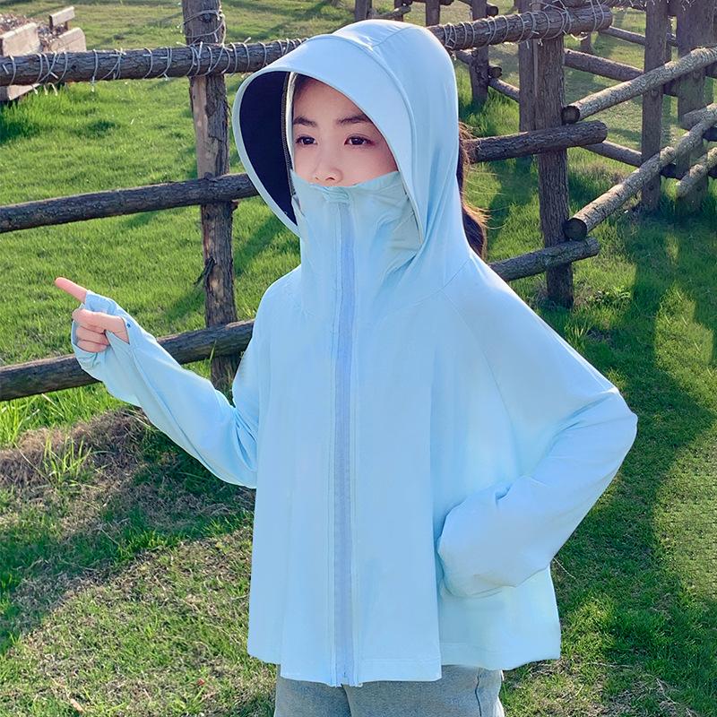 Girls' sunscreen clothes summer new 1011 children's sunscreen clothes, cold silk cool jacket for older children and UV protection for boys
