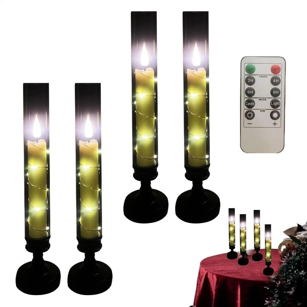 Luminous Flameless Candle Lamp Flickering LED Taper Candles Atmosphere Light  Wedding Party Decor
