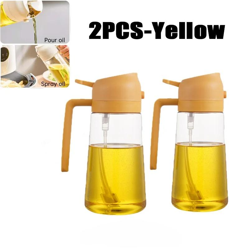 2in1 470ml Plastic Spray Oil Sprayer Bottle Spray Oil Dispenser Oil Jar Cruet BBQ Kitchen Baking Roasting Picnic Kitchen Tool