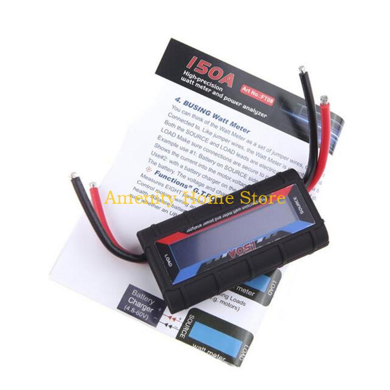 F26C Power Watt Detector Monitor 150A Watt Meter Power Analyzers 8-60V LCD Digital Voltmeter Ammeter Voltages Amp Meter