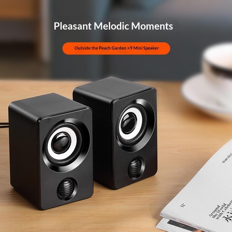Mini Desktop RGB PC Speaker USB Powered Colorful Lighting Compact Audio for Gaming Office Laptop Use