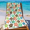 1Pc Colorful Stars Beach Towel Abstract Geometric Print Rainbow Design Quick Dry Microfiber Large Bath Towel For Kids Girls