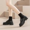 Warrior Versatile Commuter College Style JK Flats Student Casual Two-Way Loafers Kids Flats Black WXP(WZ)-3073
