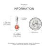 Authentic Charms Copper Plated Dreamy Orange Zircon Sun Pendants Fit Bracelets For Women Women Jewelry Piece Making DIY Craft