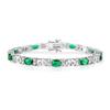 A 5mm copper inlaid white zirconium green zirconium tennis bracelet fashionable eight-character buckle chain, chain