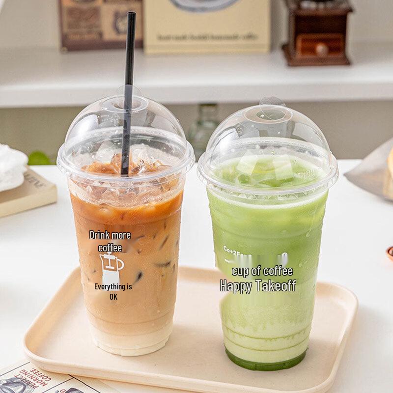 Disposable Domed Lid Coffee & Milk Tea Cups