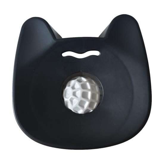 

Pet Lick Bowl Slow Feeder Bowl with Rolling Ball Dog Dish with Non-Slip Base Cat Licking Toy for Liquid Treats Yogurt Bone Broth A чорний