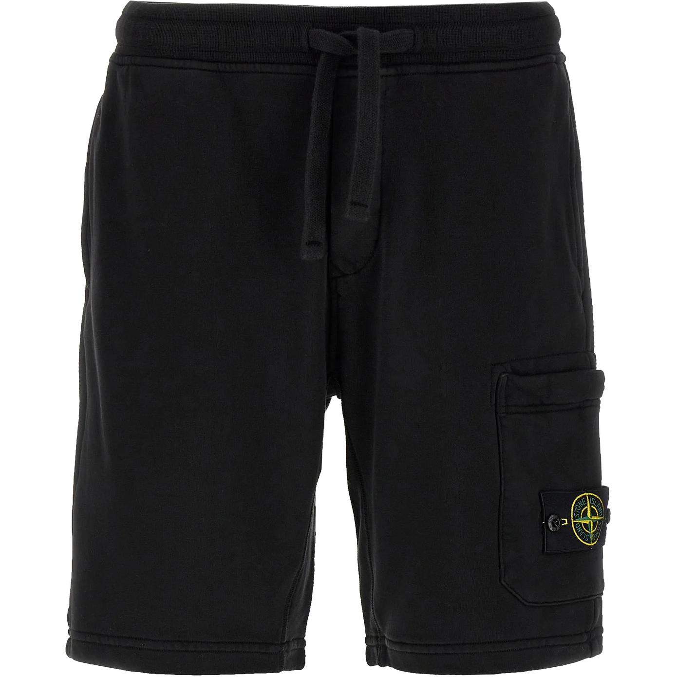 

Stone Island Compass Patch Mid Waist Drawstring Casual Shorts Men shorts Black K1S156200012S0051-V0029 S
