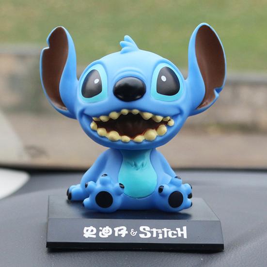 Cartoon Stitch Figure Model Shaking Head Doll Car Interior Hand-made Ornament