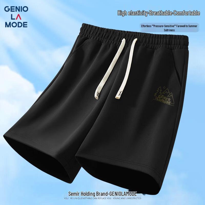 GENIOLAMODE Men s Quick-Dry Printed Casual Shorts 2XL