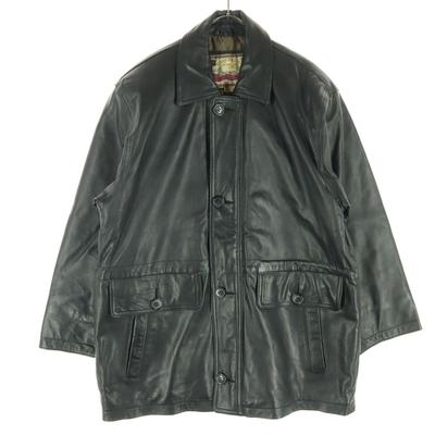Long Sleeve Single Padding Leather Jacket S Brown Sheep Leather Men's Used