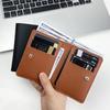 RFID Anti-Theft Leather Card Holder with Multi-Card Slots and Large Capacity for Change