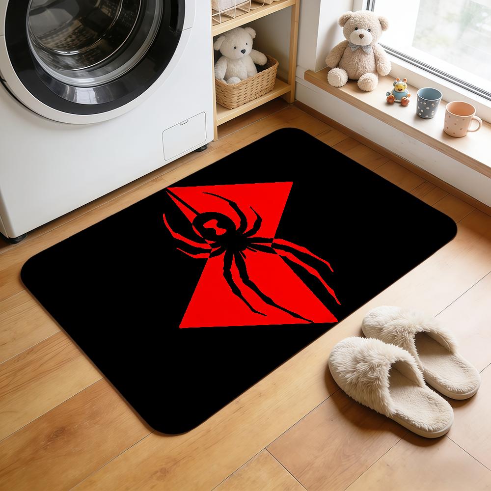 movie cool art b-Black w-Widow ml hogar Bedside Rug Kitchen Bath Floor Mat Hallway Balcony Carpet Entrance Doormat Decor Home