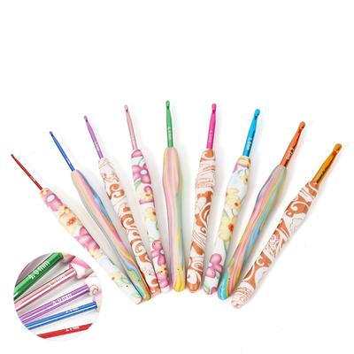 9PCS Crochet Hooks Set  MultiColor Ergonomic Crochet Hooks Crochet Lovers Gift