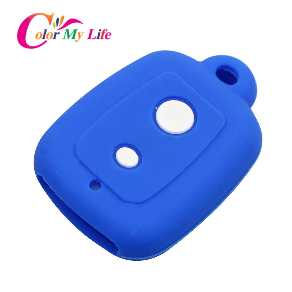 2Buttons Silicone Car Key Cover Case Set Protection Skin Shell Bag Fit for PERODUA Alza Viva Myvi Remote Key Holder