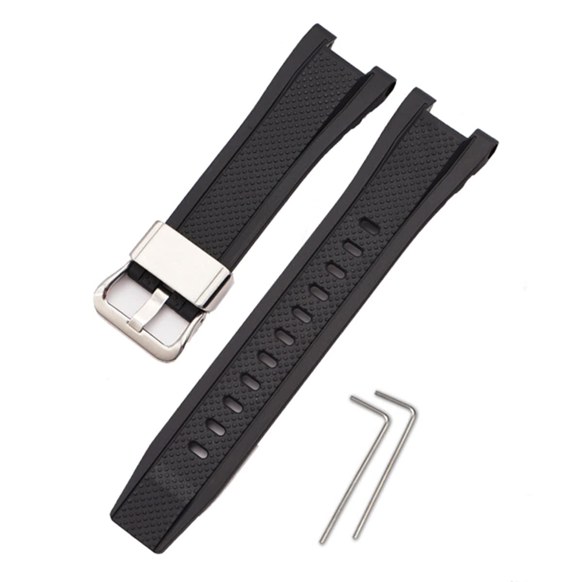 

Сменный силиконовый ремешок для часов Casio и и влагозащищенных GST-W300, GST-S300, GST-W310, GST-W330, GST-W100, мягкий, спортивный, ударопрочный, (черный) чёрный