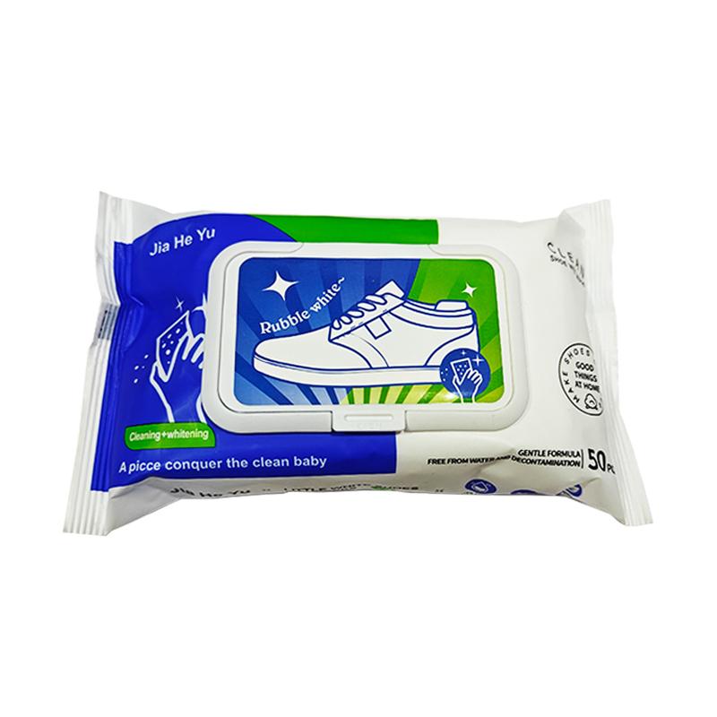 Cleaning wipes for emergency stain removal, portable bag of 50 pieces