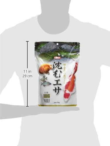 (Bulk Purchase) Ito-Sui Comet Sinking Food for Carp, Goldfish, and Freshwater Fish, Large Grains, 1kg (4 Pieces)
