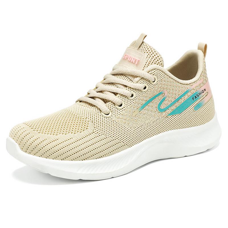 Shoes women's summer versatile mesh breathable single shoes Korean version lace-up soft-soled running sneakers