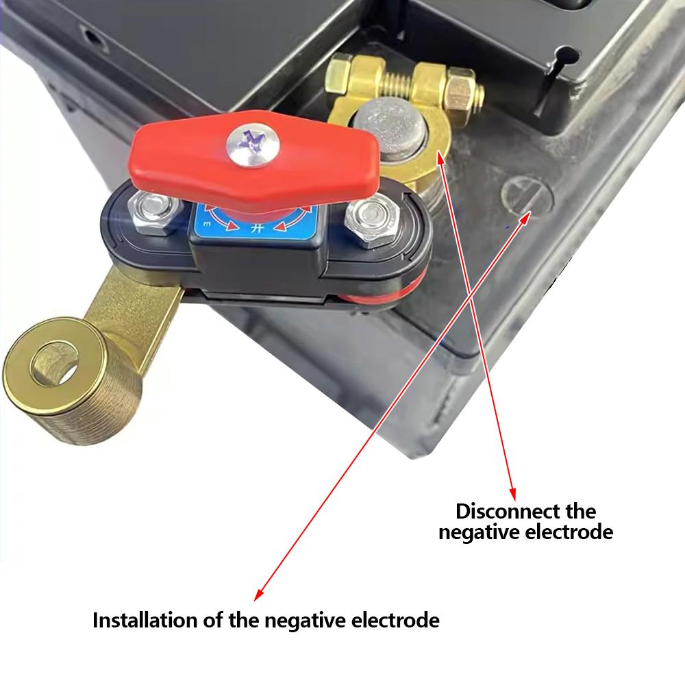 12V Car Battery Disconnect Switch, Copper Power Cut-Off, Anti-Leakage Isolator rv battery disconnect switch with Digital Display