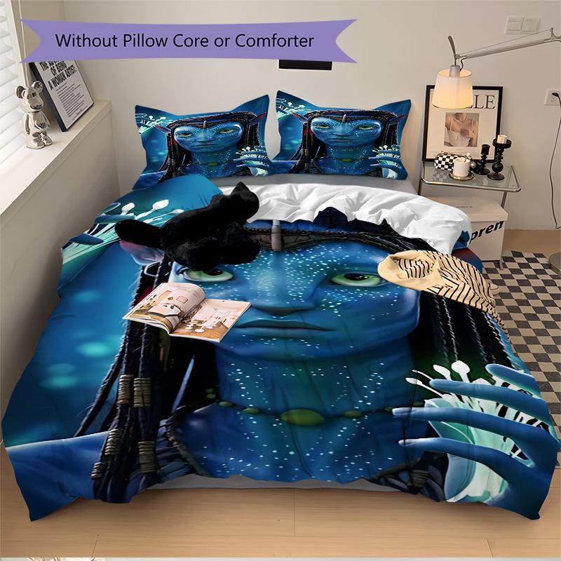 Avatar World Print 3Pcs Bedding Setduvet Cover With 2 Bedropillowcase Home Birthday Gift