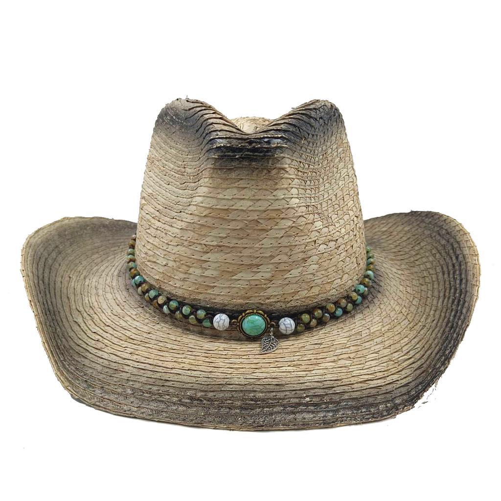 Leather Western Cowboy Hat Men'S Gentleman Godfather Hat Pu Material Panama Cowboy Hat Jazz Hat Sombrero Para Hombres
